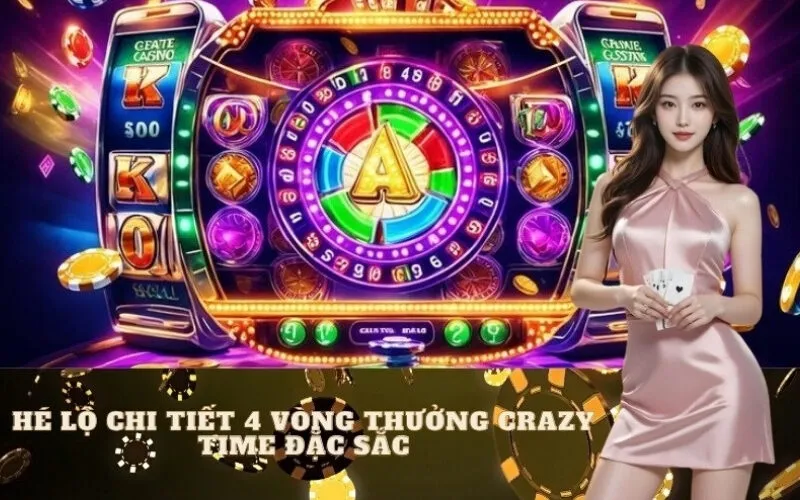 Hé Lộ Chi Tiết 4 Vòng Thưởng Crazy Time Đặc Sắc